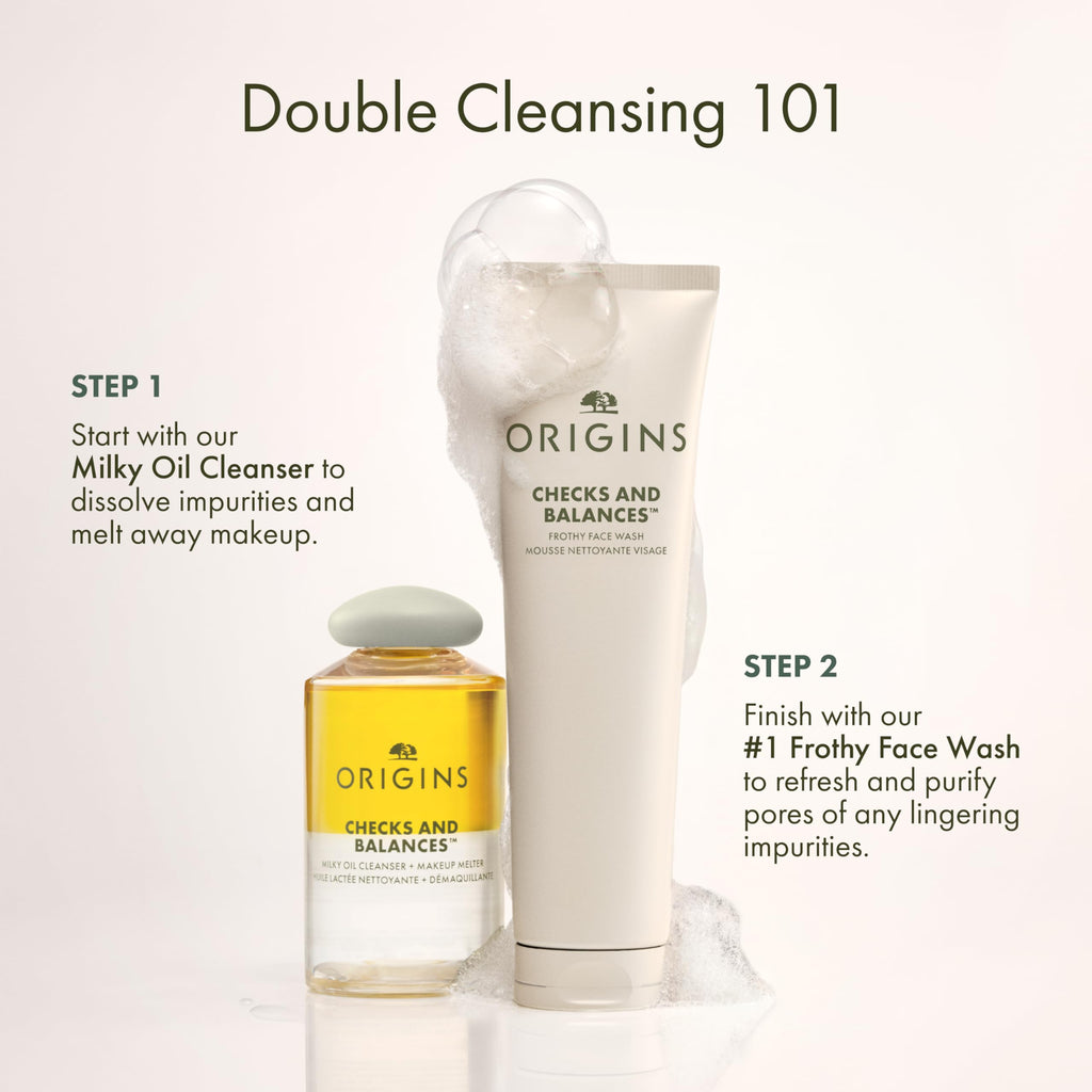 Origins Checks and Balances Frothy Face Wash & Gentle Face Wash for Men and Women | Foaming Facial Cleanser
